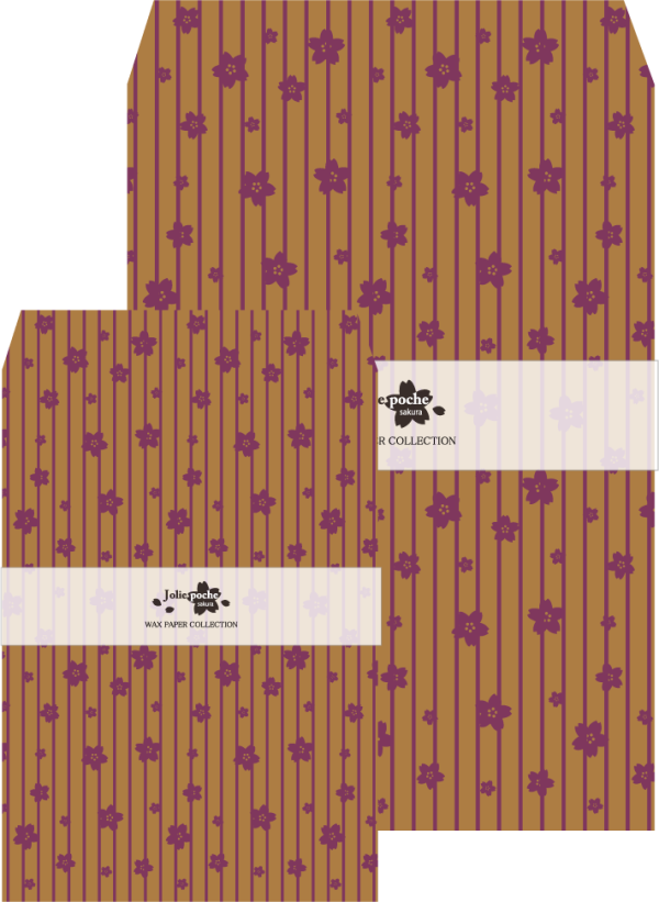 ワックスペーパーバック　封筒タイプ　桜 - 画像 (2)