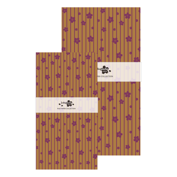 ワックスペーパーバック　角底タイプ　桜 - 画像 (2)