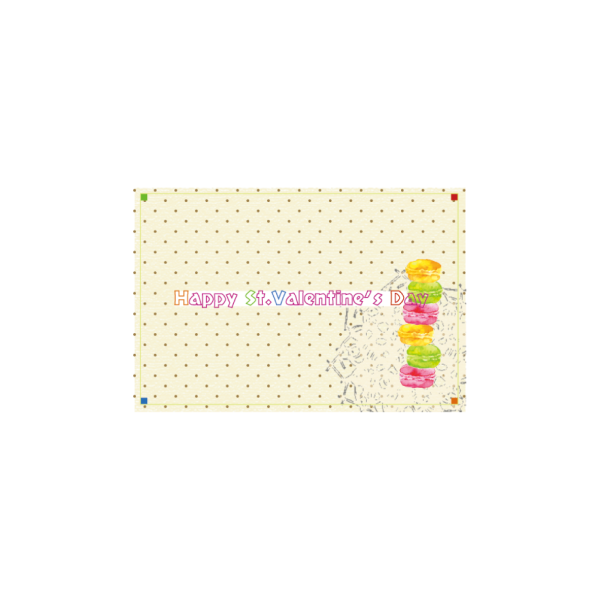バレンタインカード　マカロン