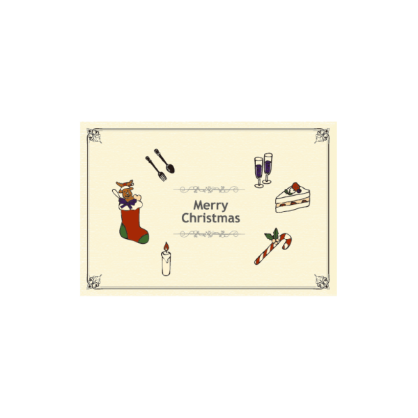 クリスマスカード　クリスマスイブ