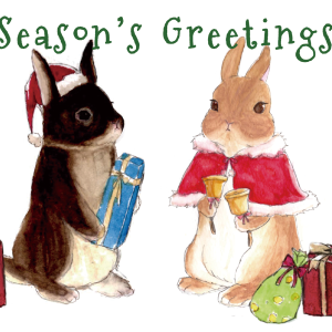 KRAFT PAPER BAG -Season's Greetings ver.-  　ハンドベルとうさぎ（6セット）