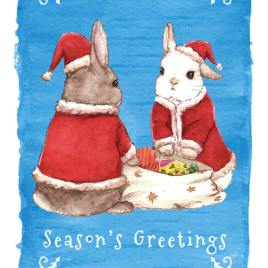 KRAFT PAPER BAG -Season's Greetings ver.-  うさぎサンタ（6セット）