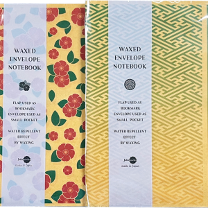 WAX ENVELOPE NOTEBOOK 2Book set  CAMELLIA×SAYAGATA(red×green-cream)　(6セット）