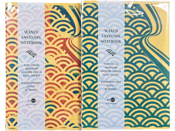 WAX ENVELOPE NOTEBOOK 2Book set  SEIGAIHA only(pop japan color×sky blue)　(6セット）