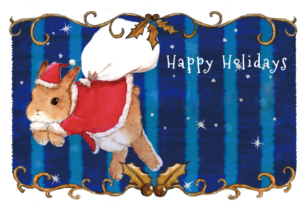 KRAFT PAPER BAG -Season's Greetings ver.-  星空とうさぎ（6セット）