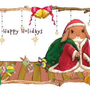 KRAFT PAPER BAG -Season's Greetings ver.-  サンタのおとしもの（6セット）