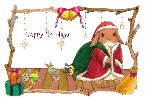 KRAFT PAPER BAG -Season's Greetings ver.-  サンタのおとしもの（6セット）