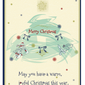 POST CARD カラフルクリスマス（1枚入り×６セット）
