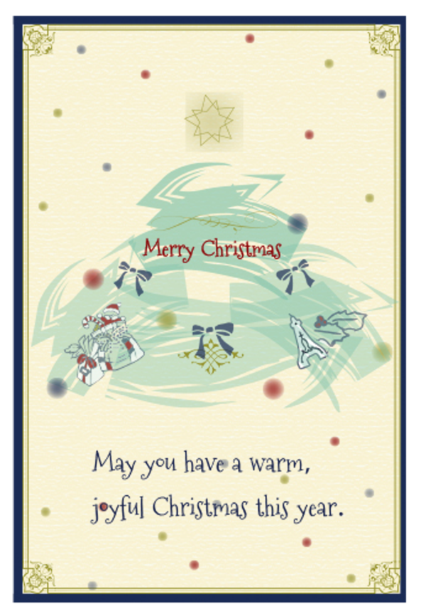 POST CARD カラフルクリスマス（1枚入り×６セット）