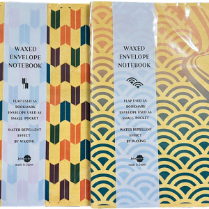 WAX ENVELOPE NOTEBOOK 2Book set  YAGASURI×SEIGAIHA(modern color1×pink-blue)　(6セット）