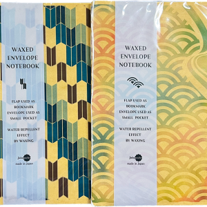 WAX ENVELOPE NOTEBOOK 2Book set  YAGASURI×SEIGAIHA(modern color2×iridescent colors)　(6セット）