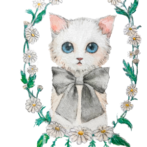 GREETING CARD&WAX ENVELOPE　ねこリース（6セット）