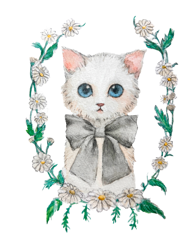 GREETING CARD&WAX ENVELOPE　ねこリース（6セット）