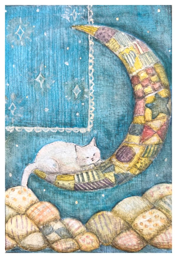 POST CARD  ねこ月（1枚入り×６セット）
