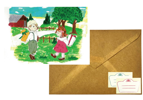 GREETING CARD&WAX ENVELOPE　プレゼント交換 （6セット） - 画像 (2)