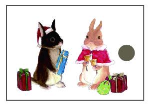 ギフトタグ　GIFT TAG　-Season's Greetings ver.- ハンドベルとうさぎ（6セット）