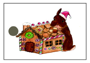 ギフトタグ　GIFT TAG　-Season's Greetings ver.- お菓子の家（6セット）
