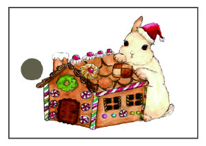 ギフトタグ　GIFT TAG　-Season's Greetings ver.- お菓子の家白うさぎ（6セット）
