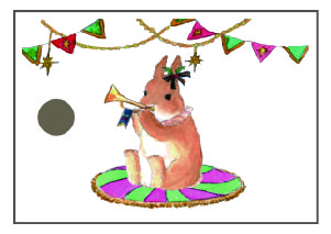 ギフトタグ　GIFT TAG　-Season's Greetings ver.- ラッパとうさぎ（6セット）