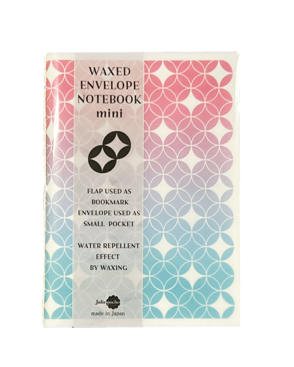 ワックス封筒ノート ミニ  七宝（6セット）　 WAXED ENVELOPE NOTEBOOK mini　SHIPPO(6sets)