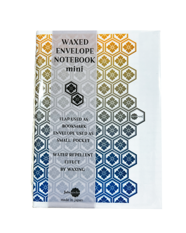 ＷＡＸ封筒ノート ミニ　　亀甲花火師　（６セット）　WAXED ENVELOPE NOTEBOOK mini　Kikko Hanabishi（ 6 sets）