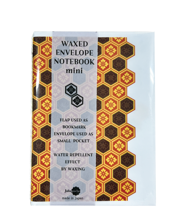 ＷＡＸ封筒ノート ミニ　　亀甲花火師　（６セット）　WAXED ENVELOPE NOTEBOOK mini　Kikko Hanabishi（ 6 sets） - 画像 (3)