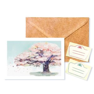 POST CARD＆WAX ENVELOPE 桜  （1枚入り×６セット）