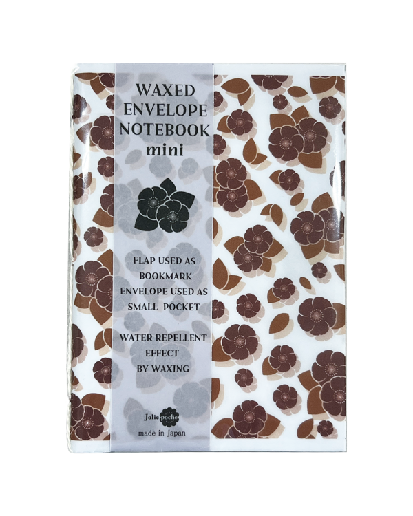 ワックス封筒ノート ミニ  紗綾形（6セット）　 WAXED ENVELOPE NOTEBOOK mini　SAYAGATA(6sets) - 画像 (3)