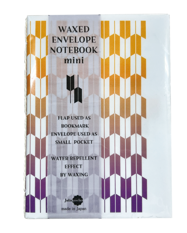ワックス封筒ノート ミニ  矢絣（6セット）　 WAXED ENVELOPE NOTEBOOK mini　YAGASURI(6sets) - 画像 (3)
