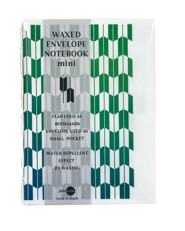 ワックス封筒ノート ミニ  矢絣（6セット）　 WAXED ENVELOPE NOTEBOOK mini　YAGASURI(6sets) - 画像 (4)