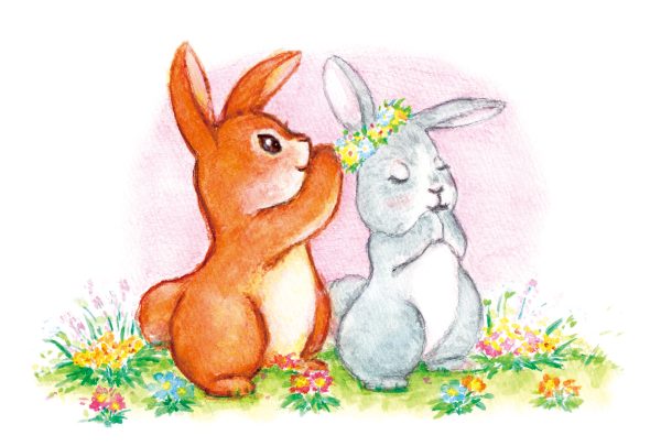 ポストカード＆ワックス封筒 うさぎたちの物語（6セット）　POSTCARD & WAX ENVELOPE STORY OF RABBITS (6sets) - 画像 (2)