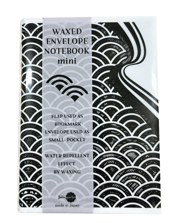 ワックス封筒ノート ミニ  青海波（6セット）　 WAXED ENVELOPE NOTEBOOK mini　SEIGAIHA(6sets) - 画像 (2)