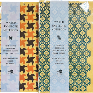 WAX ENVELOPE NOTEBOOK 2Book set  WINDMILL×KIKKO-HANABISI(yellow-light brown×blue)　(6セット)