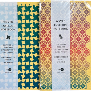 WAX ENVELOPE NOTEBOOK 2Book set  WINDMILL×KIKKO-HANABISI(sky blue×purple-pink-lightblue)　(6セット）