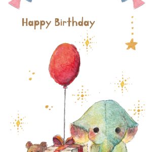POST CARD  ぞう（1枚入り×６セット）