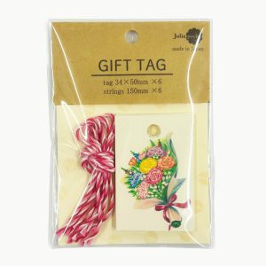 ギフトタグ　GIFT TAGS　花束タグ（横）（6セット）