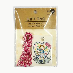 ギフトタグ　GIFT TAGS　メルシーフルールタグ（縦）（6セット）